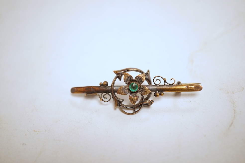 A white metal hunter keywind pocket watch, with Roman dial and subsidiary seconds, two silver charm bracelets and sundry items including jewellery and a silver sovereign case.
